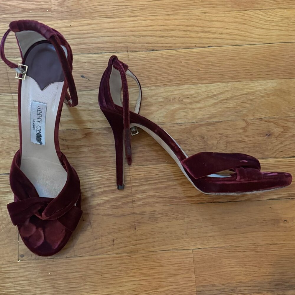 Jimmy Choo suede d'orsay heel